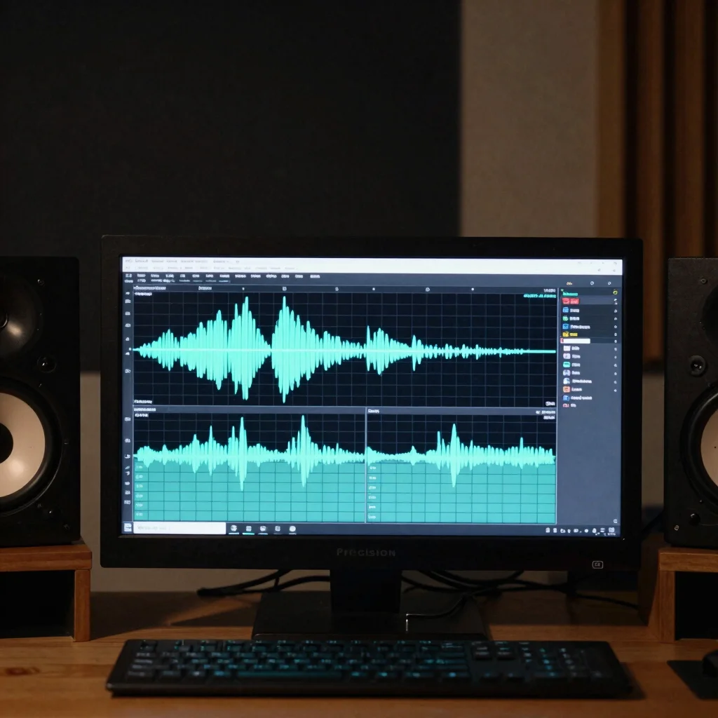 Precision audio waveform display and frequency spectrum analyzer